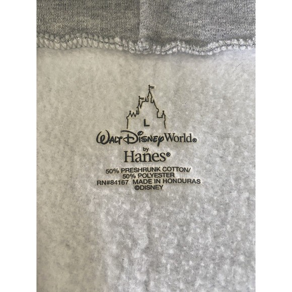 Minnie Mouse Hooded Fleece Zip Jacket Women’s Size Large Pockets Gray Retro - Picture 7 of 9